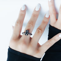 Screw Bear Ring - Matte Black Gold