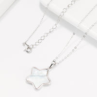 Mother of Pearl Star Necklace - Sterling Silver