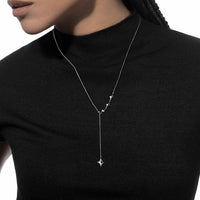Star Drop Necklace (Dress Version) - Sterling Silver