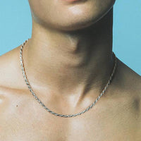 Rope Chain Necklace - Sterling Silver