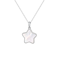 Mother of Pearl Star Necklace - Sterling Silver