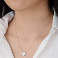 Heart Mother of Pearl Necklace - Sterling Silver