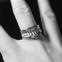 Okarun Mask Ring - Sterling Silver