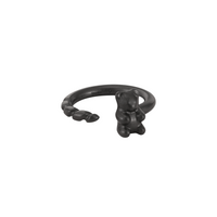 Screw Bear Ring - Matte Black Gold