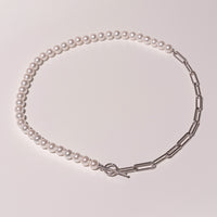 Pearl Link Necklace - Sterling Silver