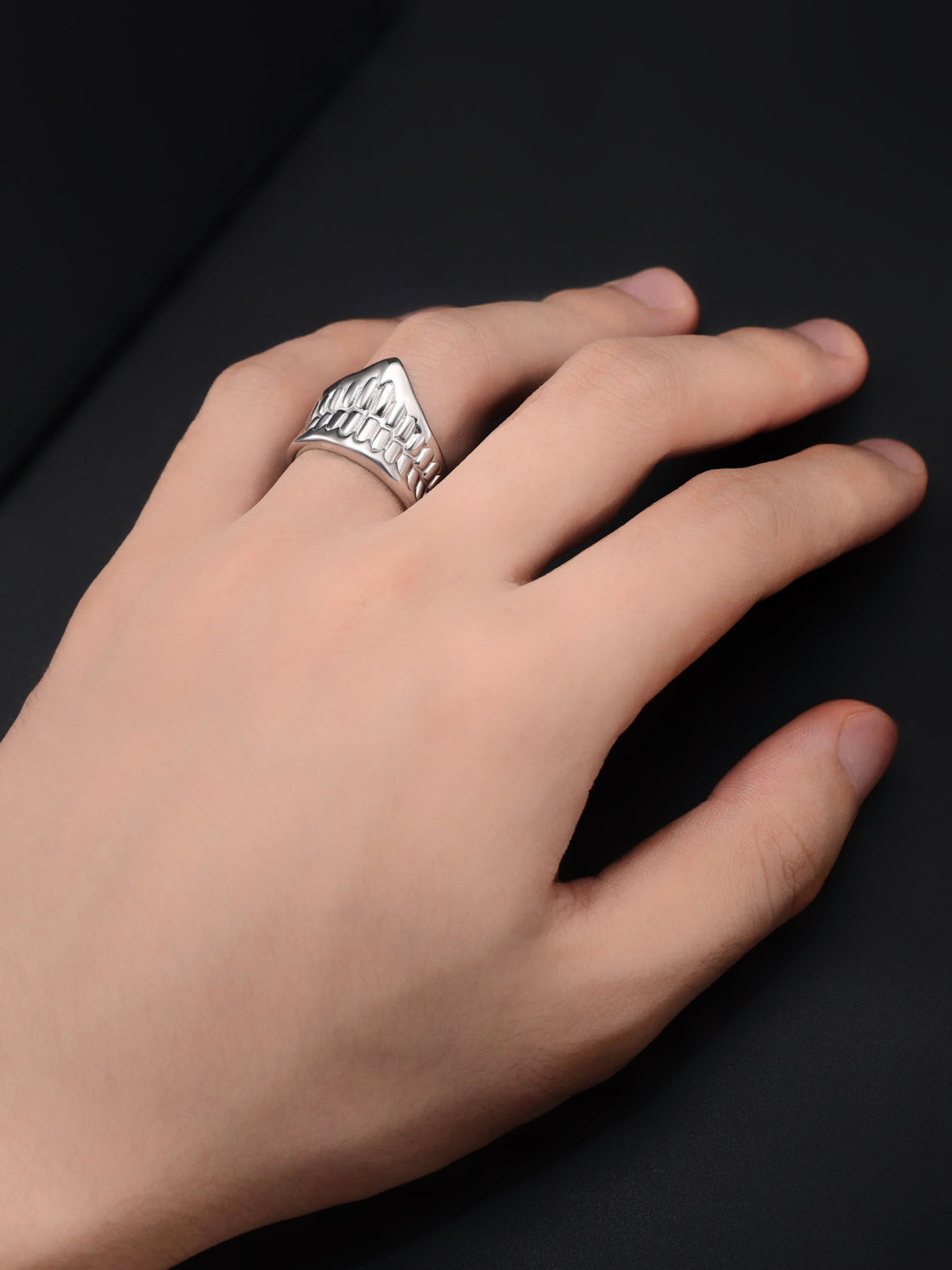 Okarun Mask Ring - Sterling Silver