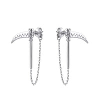 Scythe Studs - Sterling Silver