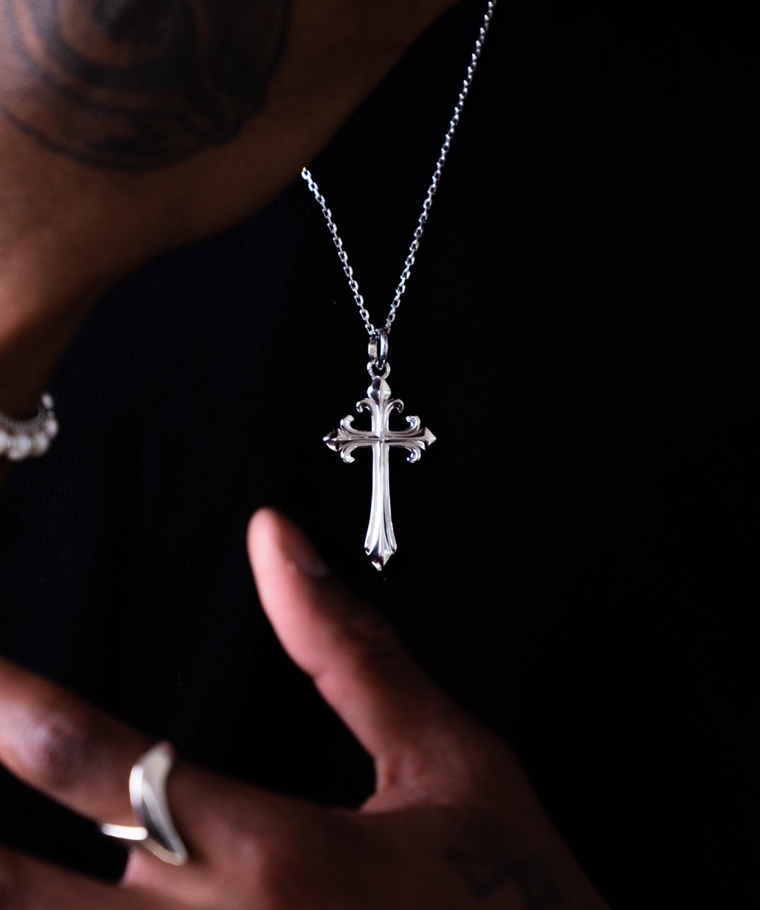 Santos Cross Necklace - Sterling Silver