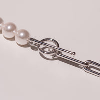 Pearl Link Necklace - Sterling Silver