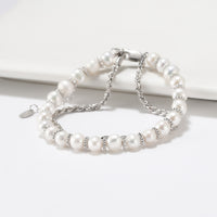 Pearl Rope Double Bracelet - Sterling Silver/Freshwater Pearl