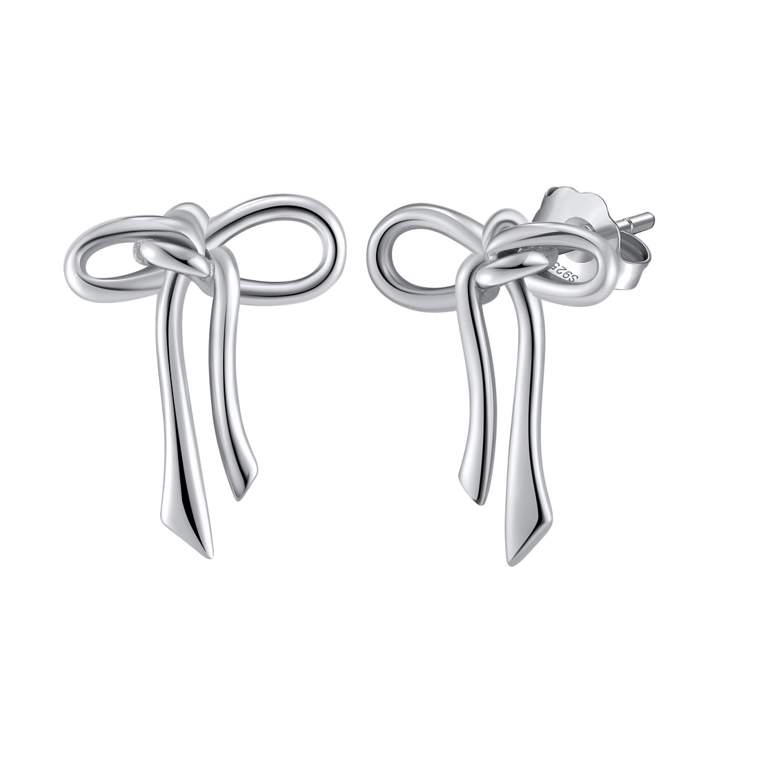 Dusty Bow Studs - Sterling Silver