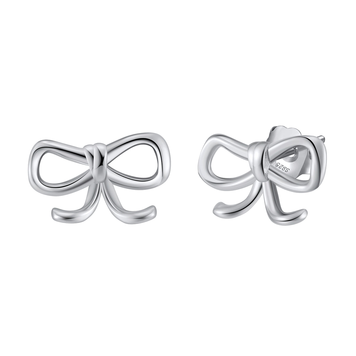 Blush Bow Studs - Sterling Silver – Shiro Studio