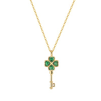 Wish Key Necklace - 18K Gold