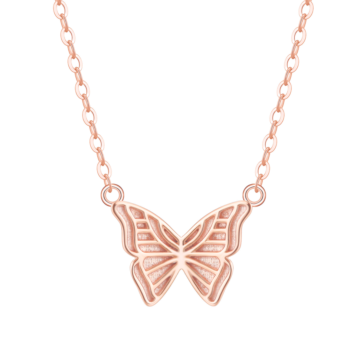 Roe Dolph Butterfly Necklace For Women - Gold Shiny Butterfly Pendant On Dainty Snake Chain Choker