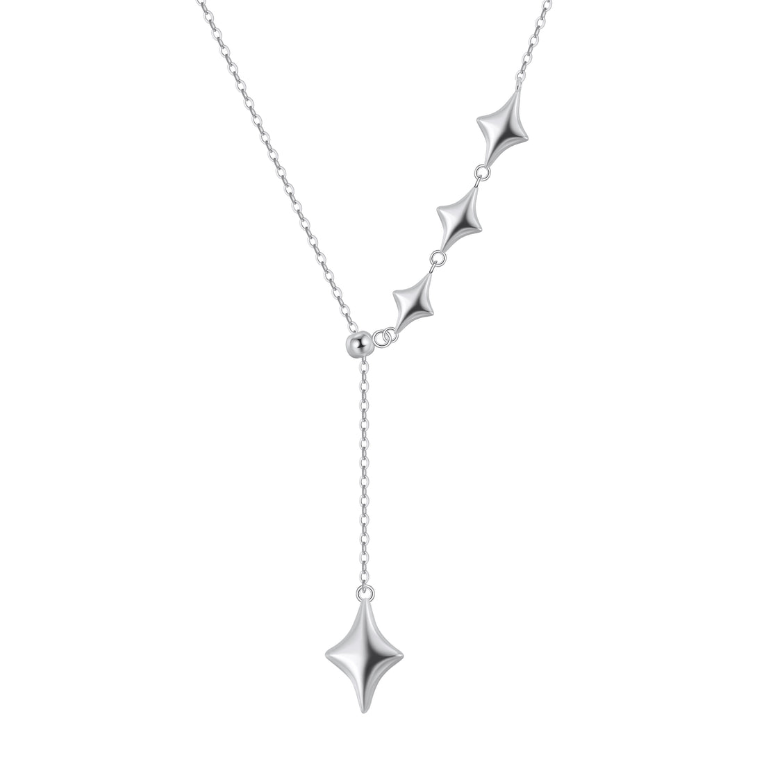 Star Drop Necklace (Dress Version) - Sterling Silver