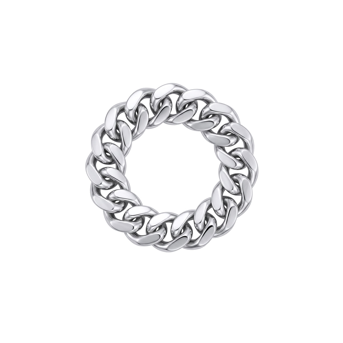 Cuban Link Ring - Sterling Silver