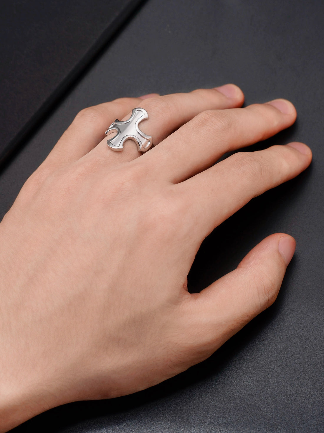 Cross Ring - Sterling Silver