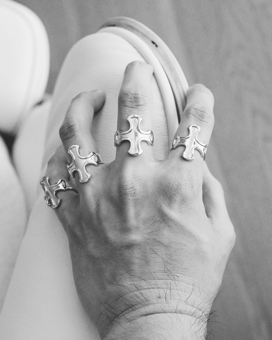 Cross Ring - Sterling Silver
