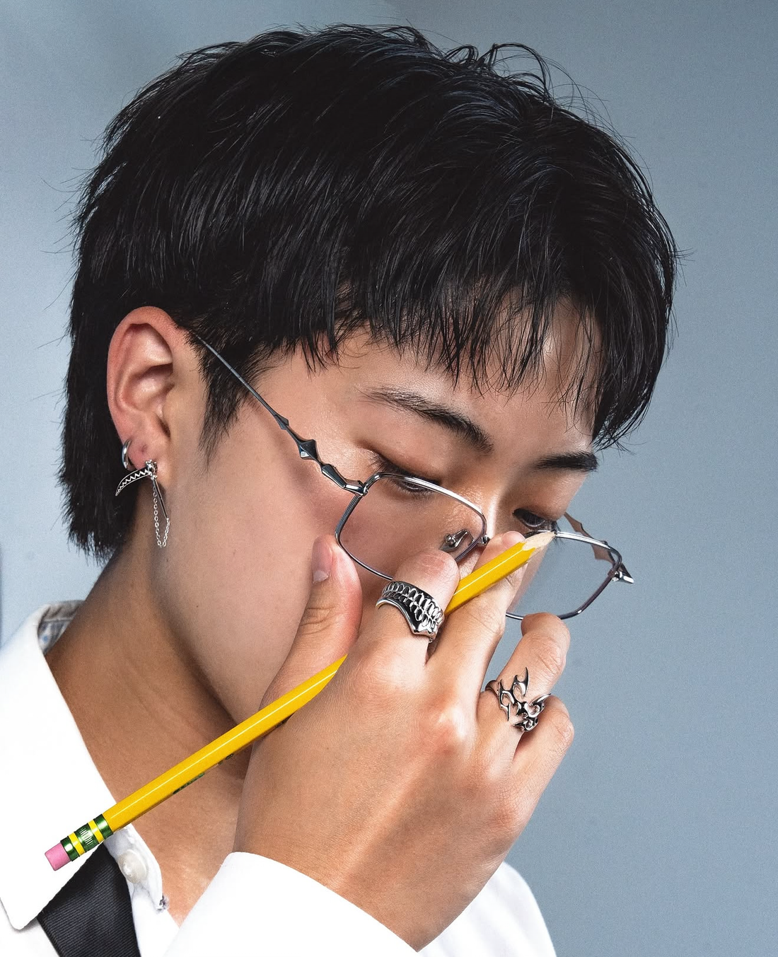 Okarun Mask Ring - Sterling Silver