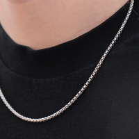 Box Chain Necklace - Sterling Silver