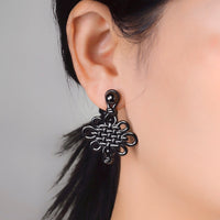 Haku Earrings  - Black Gold