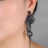 Haku Earrings  - Black Gold