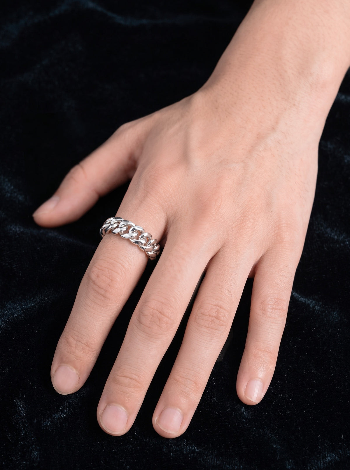 Cuban Link Ring - Sterling Silver