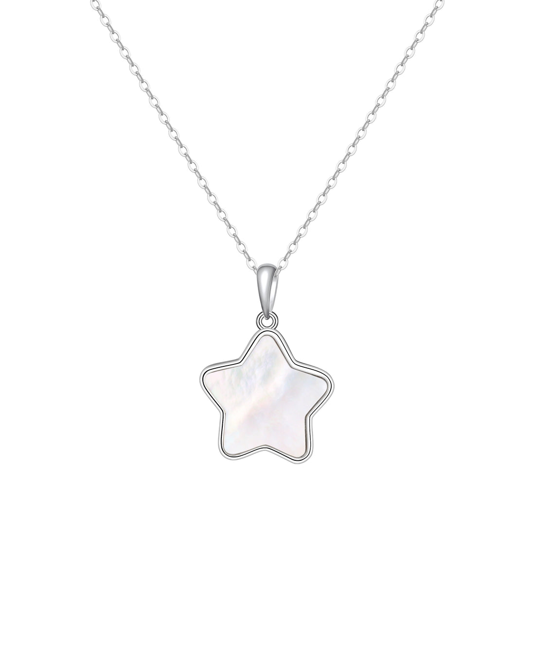 Mother of Pearl Star Necklace - Sterling Silver