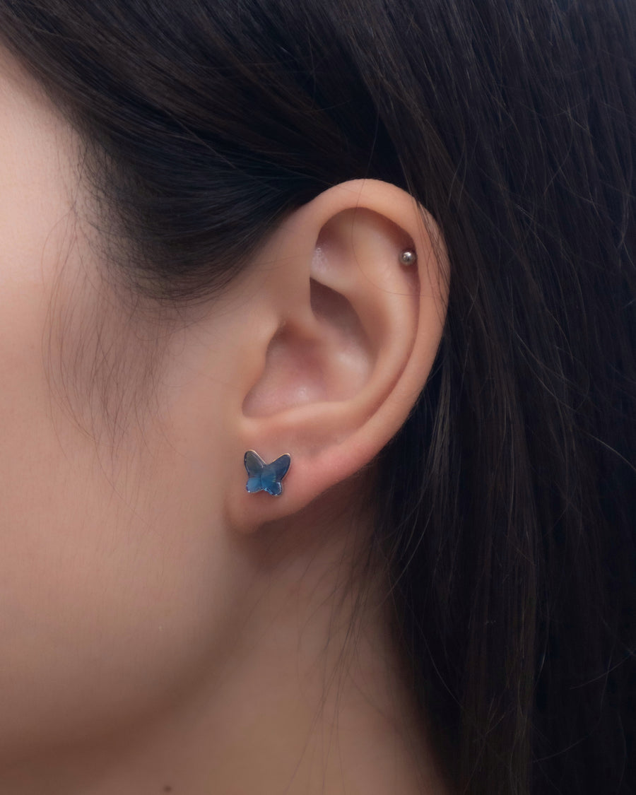 Crystal Sylph Studs  - Sterling Silver
