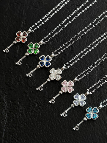 Wish Key Necklace - Sterling Silver