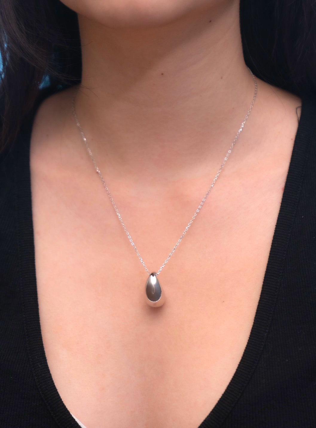 Tear Drop Necklace - Sterling Silver