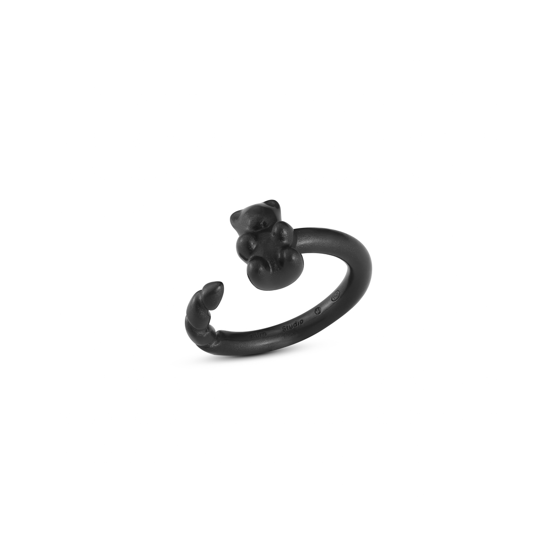 Screw Bear Ring - Matte Black Gold