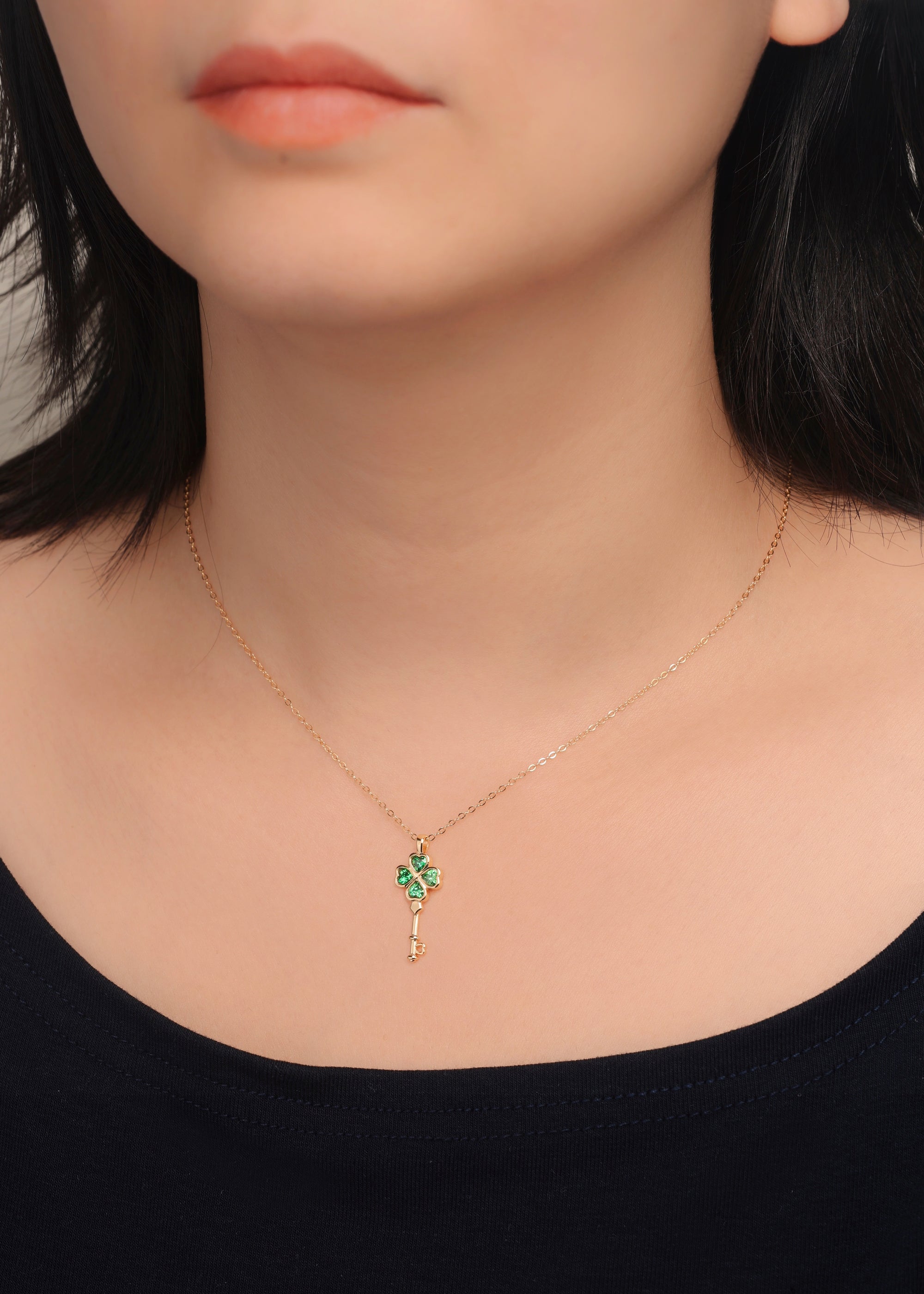 Wish Key Necklace - 18K Gold