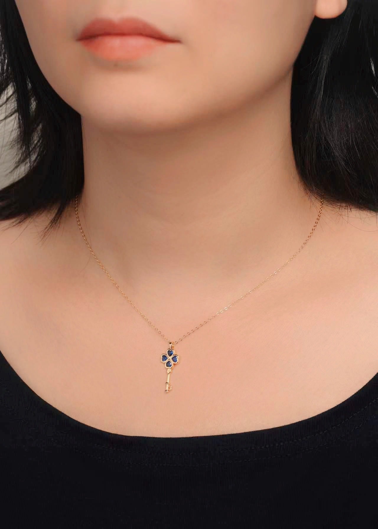 Wish Key Necklace - 18K Gold