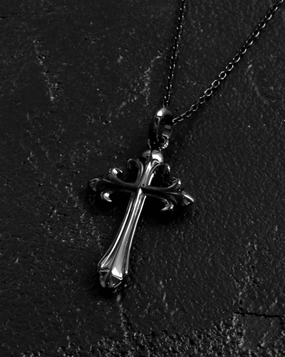 Santos Cross Necklace - Black Gold