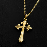 Santos Cross Necklace - 18K Gold