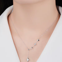 Star Drop Necklace - Sterling Silver