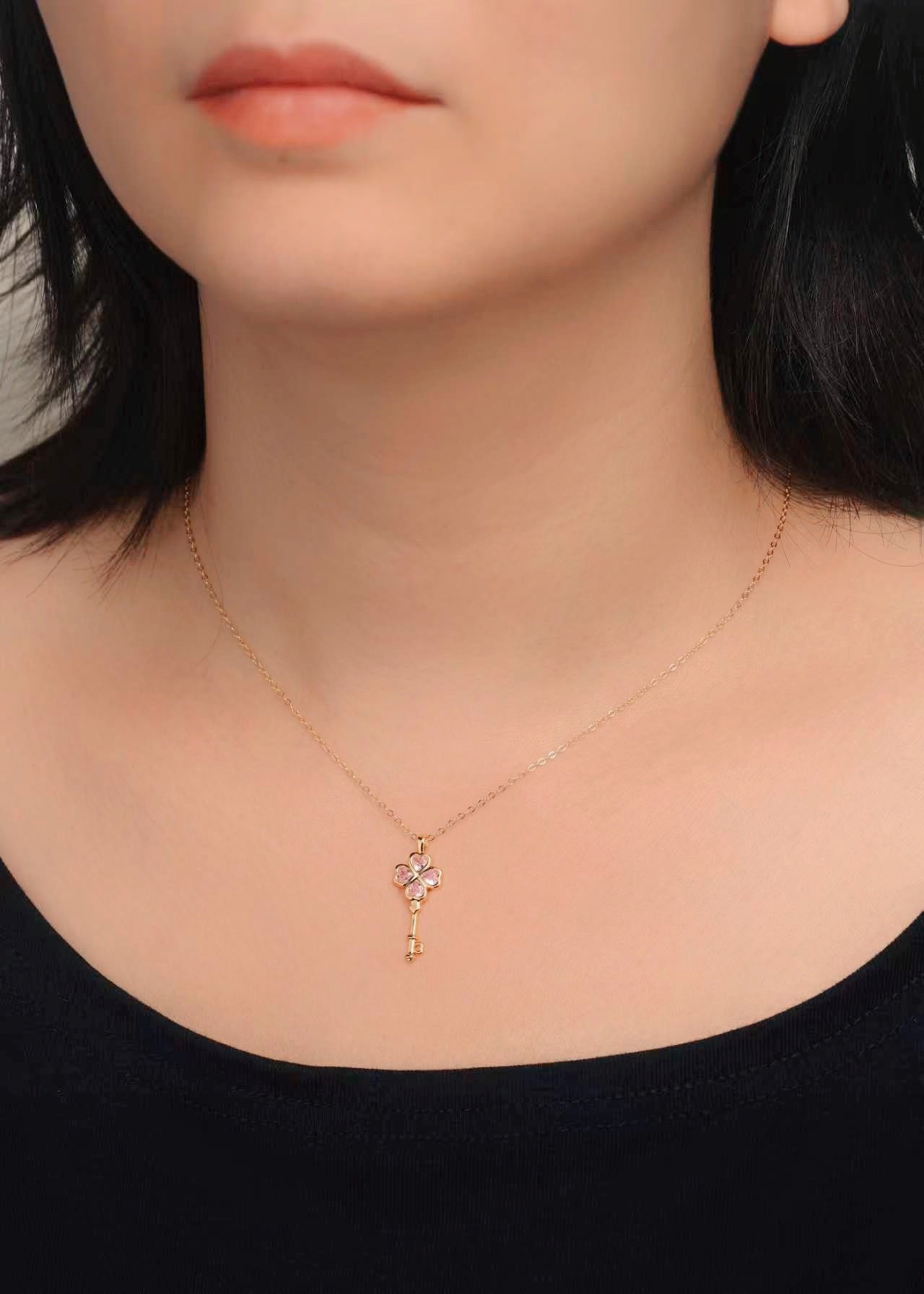 Wish Key Necklace - 18K Gold