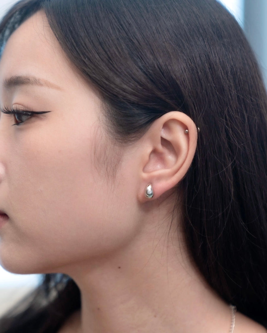 Rain Drop Studs - Sterling Silver