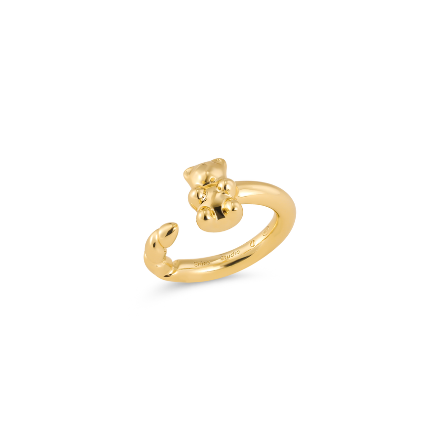 Screw Bear Ring - 14K Gold