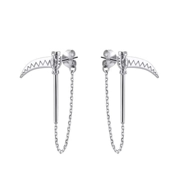 Scythe Studs  - Sterling Silver