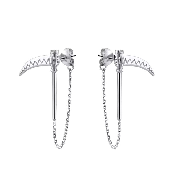 Scythe Studs  - Sterling Silver