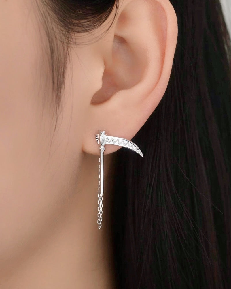 Scythe Studs  - Sterling Silver