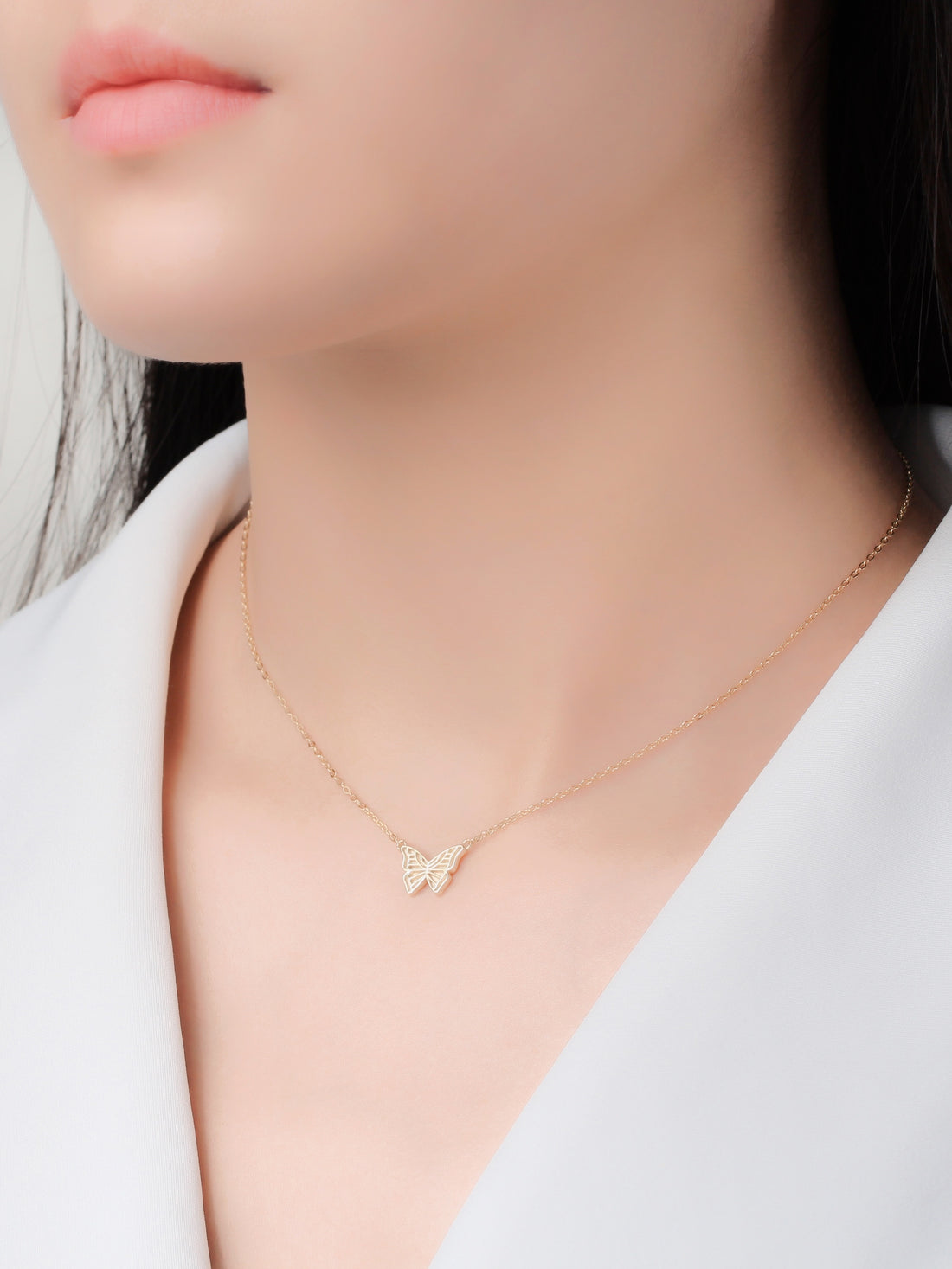 Butterfly Necklace - 14K Gold