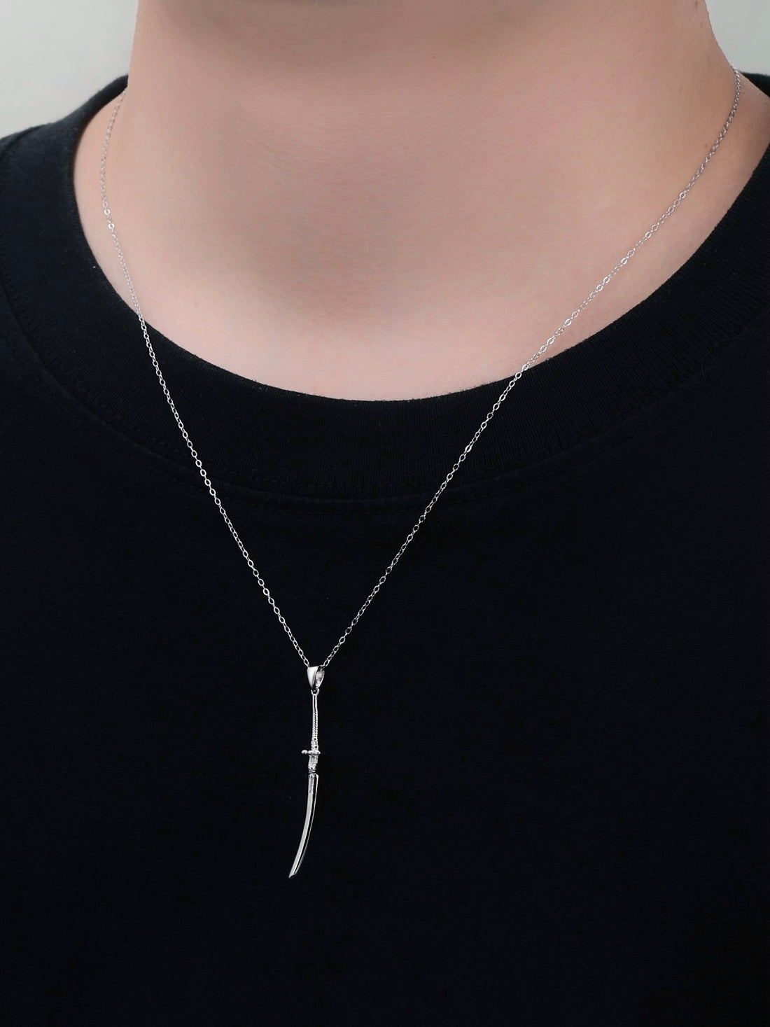 2B Sword Necklace - Sterling Silver