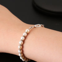 Pearl Clip Bracelet - Sterling Silver/Freshwater Pearl