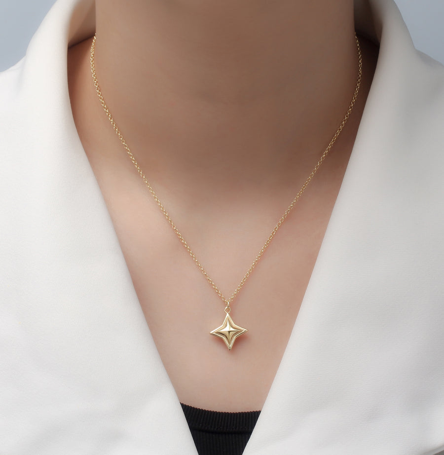 Star Gem Necklace - 14K Gold