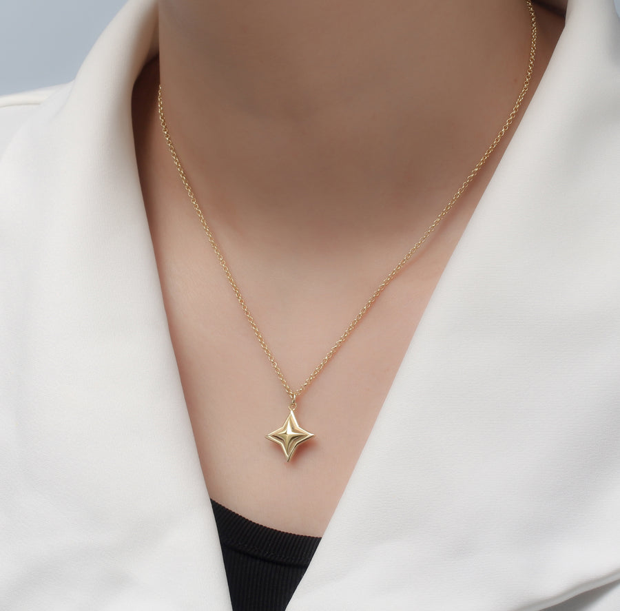 Star Gem Necklace - 14K Gold