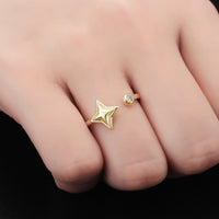 Star Gem Ring - 14K Gold