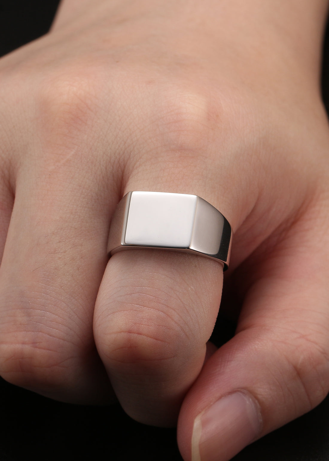 Square Signet Ring - Sterling Silver